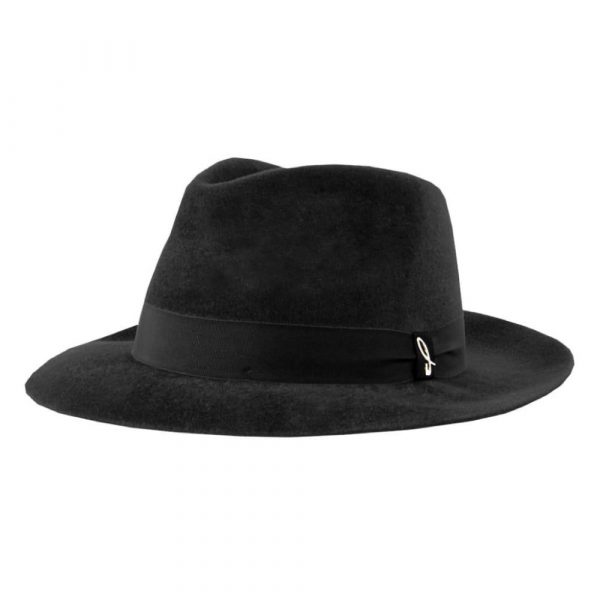 Doria 1905 Men's Black Fedora Hat