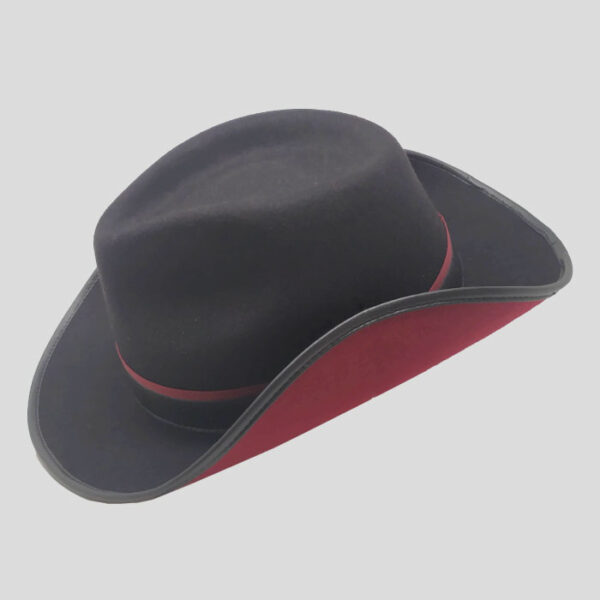 Double-Face Wool Felt Drop Hat with Belt and Profile Delage Model