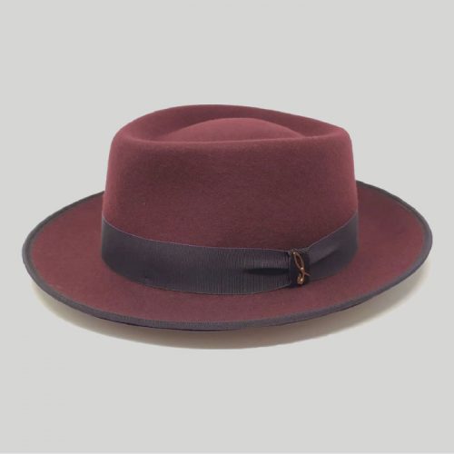 Telescope wool felt hat with Grosgrain hatband Lerici model