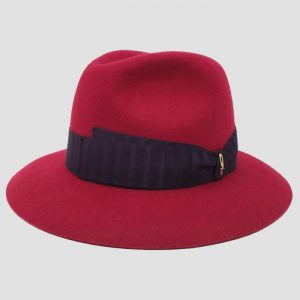 Waterproof wool felt drop hat with grosgrain hat band