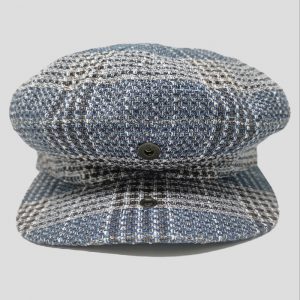 Checked fabric hat
