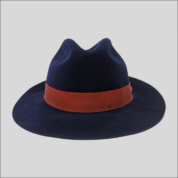 Fedora hat with grosgrain belt