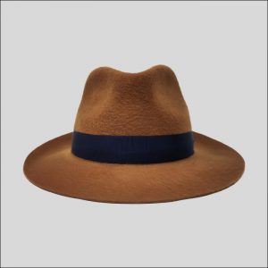 brown drop hat with belt