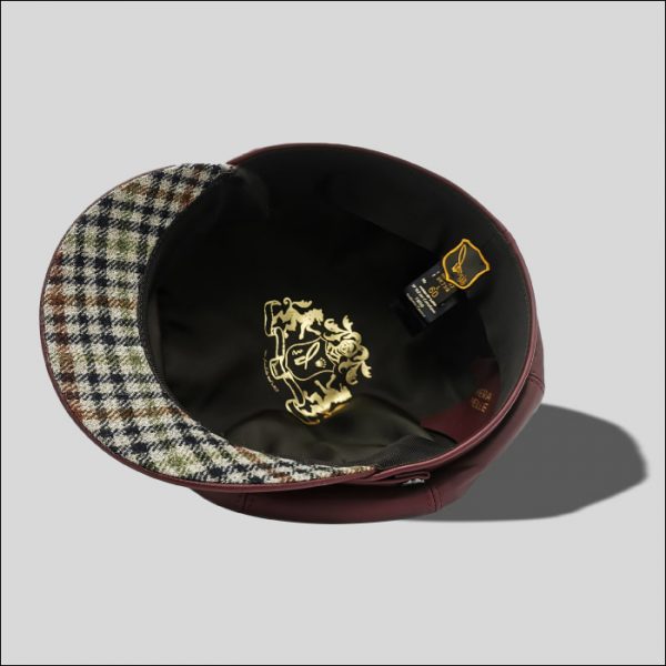 Houndstooth cap with visor