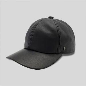 cappello da baseball in pelle nero modello Tender