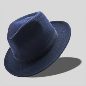 cappello drop ad ala media blu modello zefiro