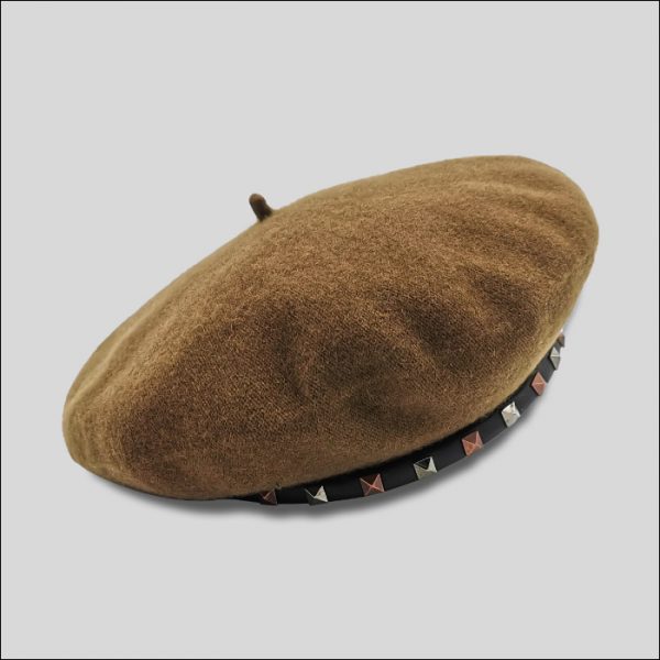 Turenne Studded Wool Felt Basque Hat