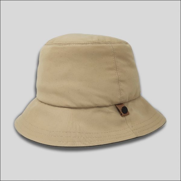 Cappello Bucket Beige in tessuto impermeabile modello Nadir