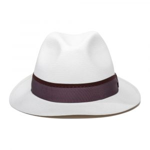 Fedora Panama Hat White Grosgrain Belt