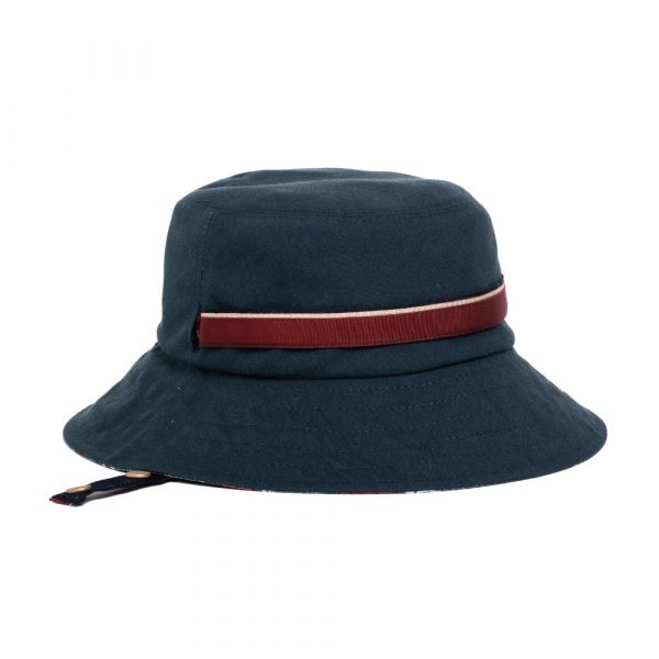 Blue Men's Bucket Hat Removable Strap Doria 1905
