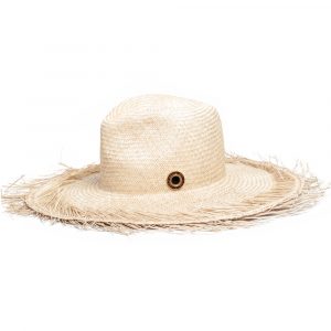 Cappello Drop Panama Tesa Larga Sfrangiata Donna Doria 1905