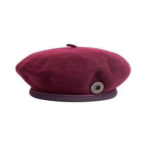 Red Basque Cap Leather Edge Ring Icon