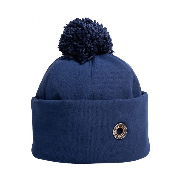 Blue Pom Pom Winter Hat