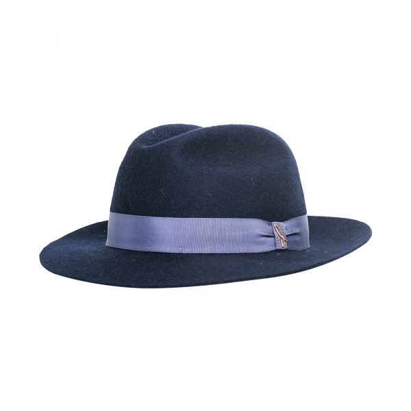 Doria 1905 Blue Medium Wing Fedora Hat