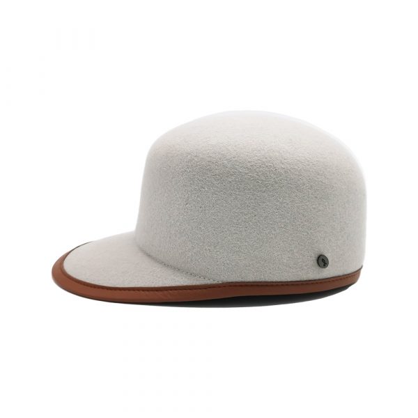 Hat Visor White Felt Leather Profiles