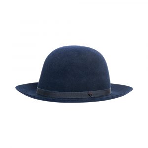 Blue Felt Rolling Hat