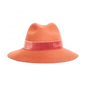 Women's Winter Hat Orange Velvet Belt