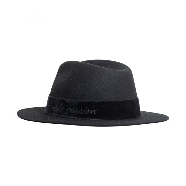 Drop Hat Black Winter Velvet Belt