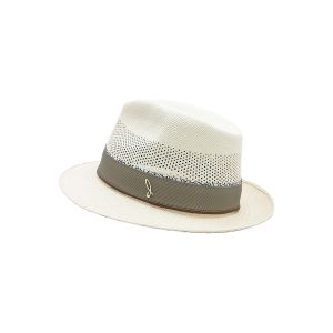 Panama Hat White Elegant Semicalado