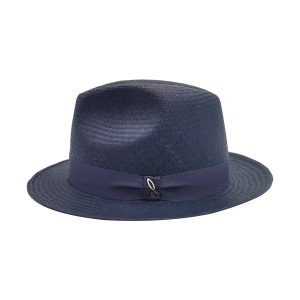 Blue Panama Hat Model Fedora