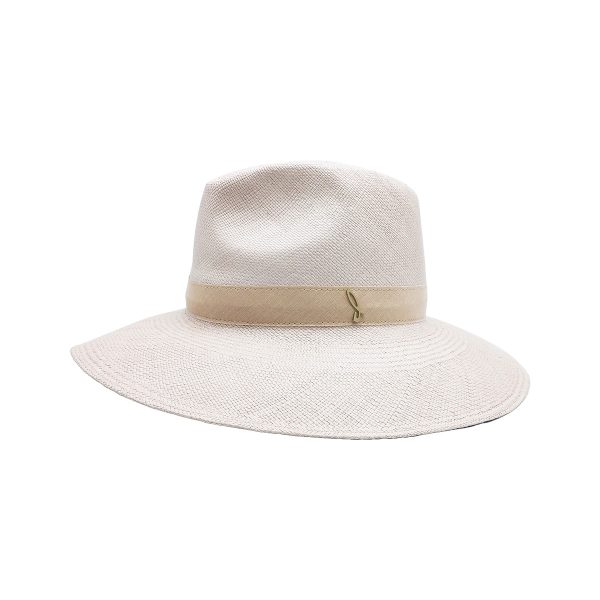Doria 1905 Elegant Women's Pink Wide Brim Panama Hat