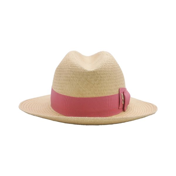 Women's Fedora Hat Pink Ribbon and Bow