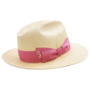 Women's Panama Hat Pink Belt