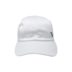 White Summer Satin Stretch Baseball Hat