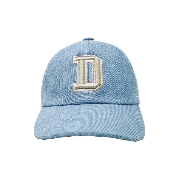 Cappello da Baseball Denim con Logo Frontale