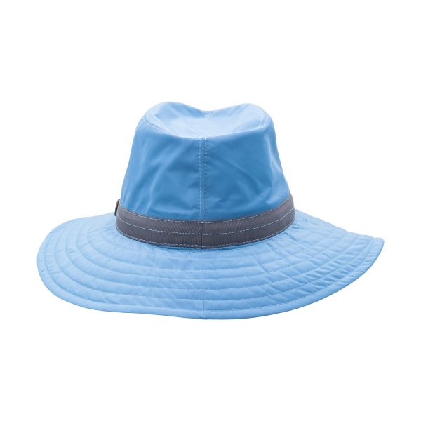 Cappello Impermeabile Azzurro in Tessuto Tecnico