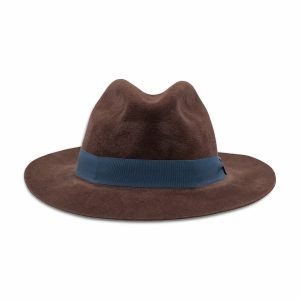 Men's Brown Winter Fedora Hat