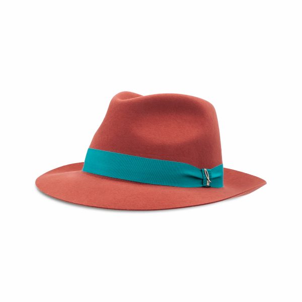 Doria 1905 Red Shaved Lapin Felt Winter Drop Hat