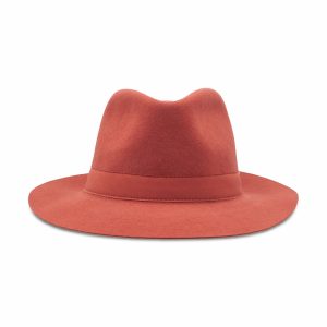 Cappello Invernale Rosso in Feltro di Lapin Rasato