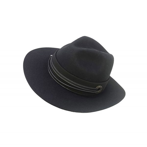 Drop Hat Black Toodoria Wool Felt