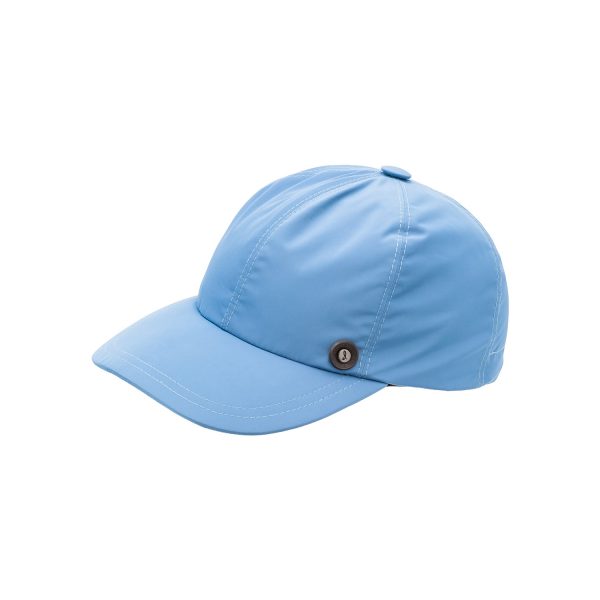 Cappello da Baseball Impermeabile in Tessuto Tecnico Azzurro