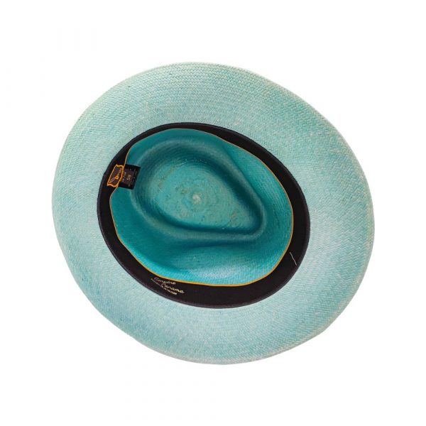 Blue Summer Panama Hat with Moroccan
