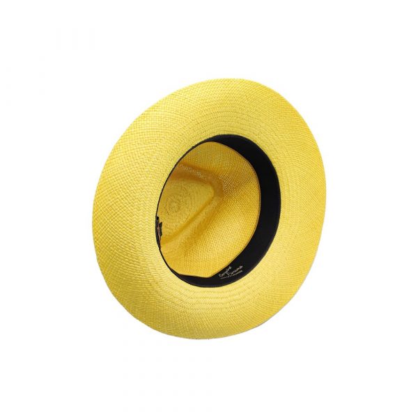 Yellow Panama Hat with Moroccan Inside