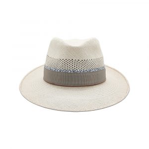Cappello Panama Bianco Semicalado Modello Drop