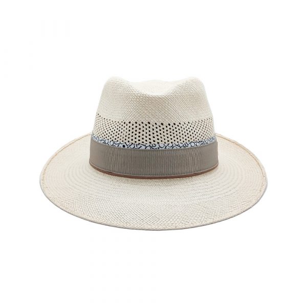 Panama Hat White Semicalado Model Drop
