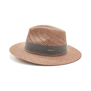Panama Brisa Two-Tone Hat with Red Beige Belt