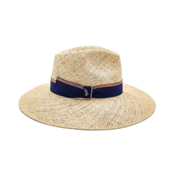 Straw Hat Wide Brim Raffia Cinta Grosgrain Natural Spring Summer 2024