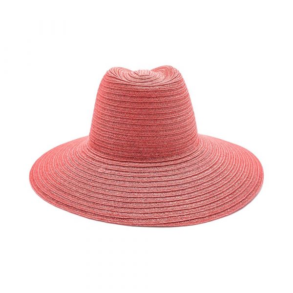 Women's Elegant Summer Hat Wide Brim Hemp Red