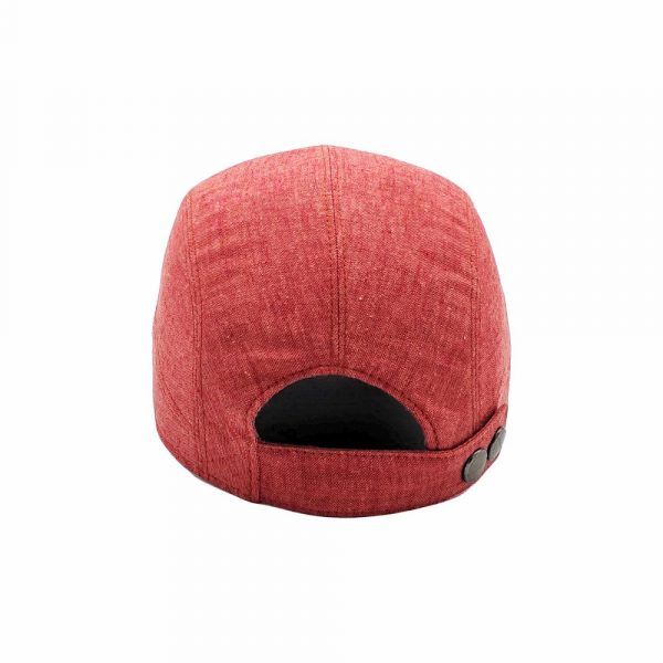 Sartorial Red Linen Baseball Hat Made in Italy