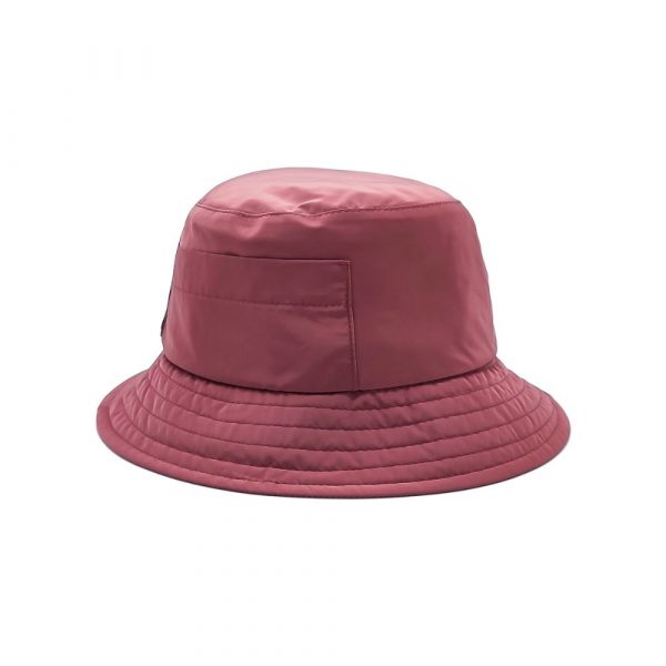 Unisex Pink Rainproof Fabric Bucket Hat