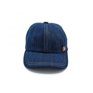 Men's Dark Blue Denim Vintage Baseball Hat 100% Made in Italy Doria