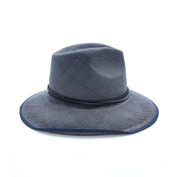Panama Hat Black Colonial wide-brimmed