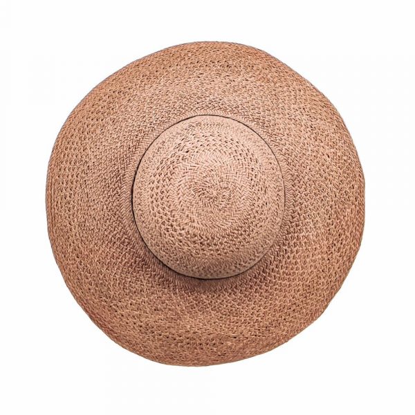Cappello Panama con Intreccio Fantasia e Tesa Larghissima da Donna per Sole Mare e Spiaggia 2024