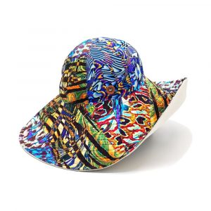 Reversible Free Dome Hat in Natural Cotton Patterned Fabric