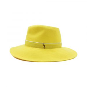 Drop Hat in Yellow Cotton Fabric Spring Summer 2024